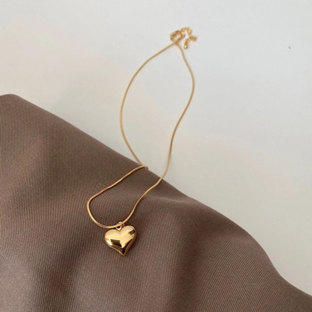 18KT Gold Plated Simple Heart Necklace
